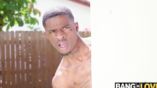 Stretching my Step Sister Vienna Ebony Snatch