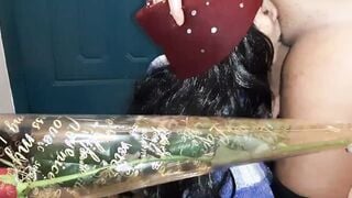 The courier delivered not only flowers, but also an orgasm - Lesbo Illusion Girls