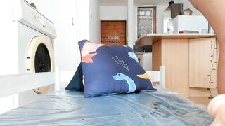 Toy inside Butt, twat play and squirt