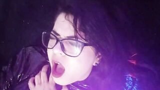 Masturbating session with sex toy and anal plug