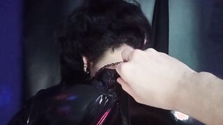 Masturbating session with sex toy and anal plug