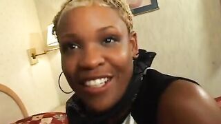 Curvy blonde loves a long pole sinking in her soak snatch