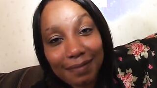 Bubble ass african skank takes rough pounding on the sofa