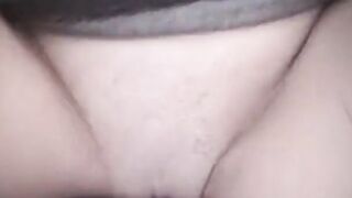 Teenie blonde is on her knees deep throating before fucking
