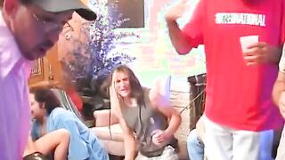 Ron Jeremy has 2 blondes blowing and fucking him at once