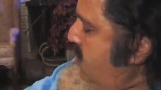 Ron Jeremy has 2 blondes blowing and fucking him at once
