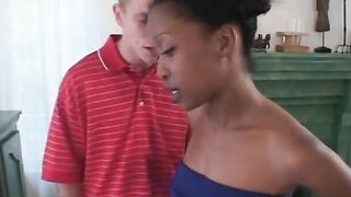 White stud fucks a african goddess before busting cum on her face