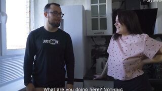 The next door roughly fucks the bro, he finished off