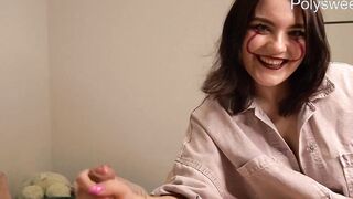 College Girl lovers fucking with joker mask