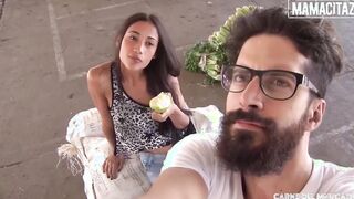 CARNEDELMERCADO - (Juanita Gomez, Pedro Nel) - Teenagers Amateur Hispanic Gets Railed Rough After Outdoors Pickup