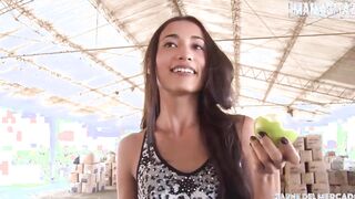 CARNEDELMERCADO - (Juanita Gomez, Pedro Nel) - Teenagers Amateur Hispanic Gets Railed Rough After Outdoors Pickup