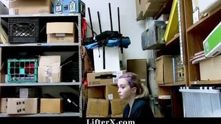 Teenie Filmed Stealing inside CCTV Camera and Complies With Cop