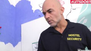 HORNYHOSTEL - (Katarina Rina, Christian Clay) - Long Natural Boobs Blonde Surprise Screwed With Big Dick Security Guard