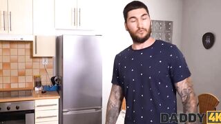DADDY4K. Blonde sluts Amy Douxxx with bald muff humped by father-into-law