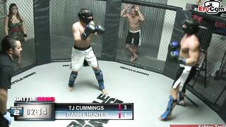 Slim blonde hoe with tiny melons anal plowed into a boxing ring