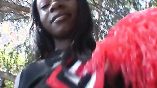 Black cheerleader gets slammed rough