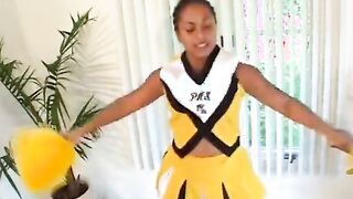 African cheerleader ride huge penis
