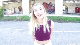 MAMACITAZ - Huge Booty Barely Legal Takes Long Penis Inside Outdoor