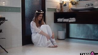 Long titties unhappy young bride Bunny Colby lesbo sex with eighteen Alex Coal