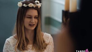 Long titties unhappy young bride Bunny Colby lesbo sex with eighteen Alex Coal