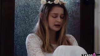 Long titties unhappy young bride Bunny Colby lesbo sex with eighteen Alex Coal