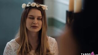 Long titties unhappy young bride Bunny Colby lesbo sex with eighteen Alex Coal