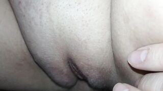 I just cum on her fat belly and body