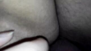 Boned and cum on her panty vagina when she masturbating