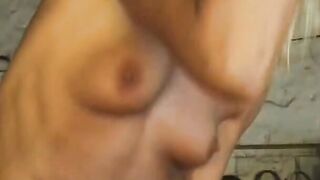 Hardcore group sex inside garage with double penetration
