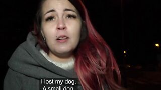 Outdoor Agent Babe Dog Owner Seeks Help but Gets Boned Rough