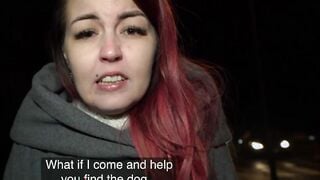 Outdoor Agent Babe Dog Owner Seeks Help but Gets Boned Rough