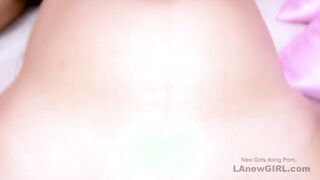 Cutie chinese gets plowed by long ebony penis at audition