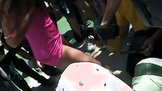 Turned On eighteen gets her soak snatch slammed