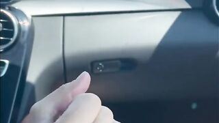 Hitchhiking - Big Boobed Milf jerks me off while Driving
