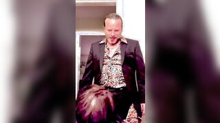 Milf Secretary Cocksucker Inside Leopard Print Satin Blouse