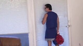 Adorable dark haired give bj and gets pounded by male cheelreader
