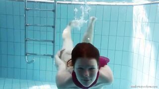 Fun nude girls got sensual into the pool