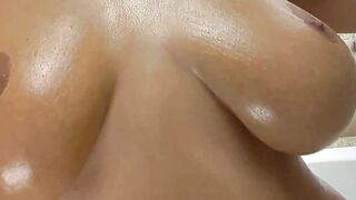 Big Boobed 18 yo Lexi fucks inside the shower and gets soak into cum