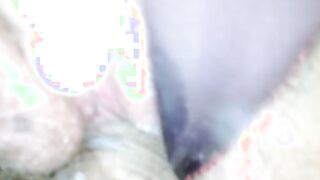Banged! and cum on her unshaved panty twat
