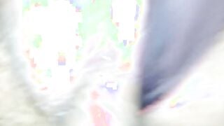 Banged! and cum on her unshaved panty twat