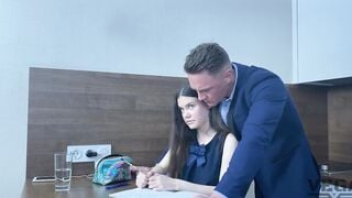 My stupid stepsister stuck inside a washing machine and I screwed her tight booty