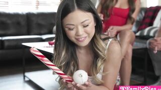 Swap family 4some with eastern stepsister Lulu Chu and stepmom Aila Donovan