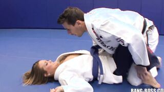 Karate Coach fucks his Schoolgirl right after ground fight