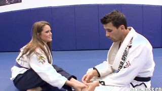 Karate Coach fucks his Schoolgirl right after ground fight