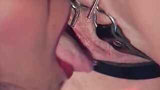 Dungeon girlfriend and her blonde sex sub bimbo nailed a hunk
