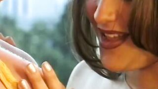 2 Bombshell booty honeys into bedroom play with twat and gets dick