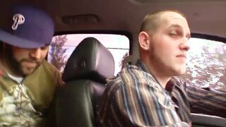 Inked Naomi blows and fucks dick and drinks cum