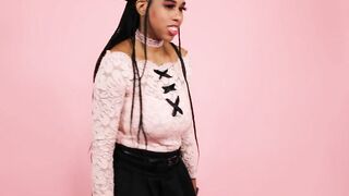 Sheisnovember Behind The Scenes! Photo Shoot With African Crotch, Nerd Butt And Geeks Twat Flashing Upskirt wearing Embroidered Thigh High Stockgs And Voluptuous Pink Big Sleeve Shirt With Special Hair Style And Adorable Young Smile by Msnovember