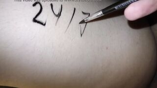 My long boobed college women covered inside crazy body writings before fucking - Milky Mari