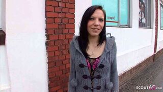 Petite German College women Pickup and Casting Nailed by mature Bro